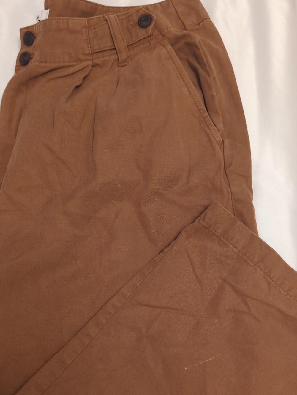 Madewell Wide-Leg Harlow Pants in Acorn. Size 16 Petite - Picture 3 of 5